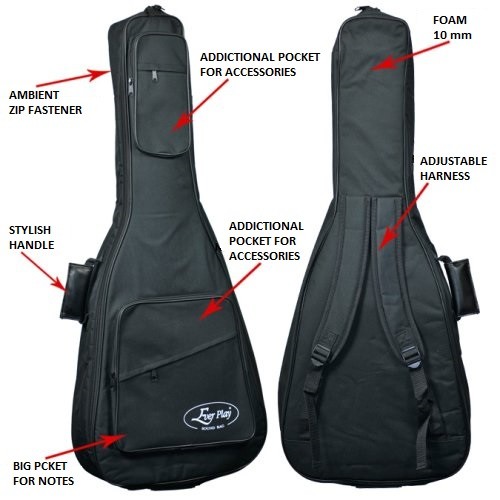 Ever Play 613C-BK pokrowiec gitara klasyczna 4/4