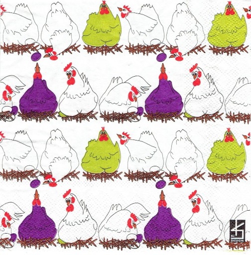 Serwetka decoupage 104C serwetki Wielkanoc kury