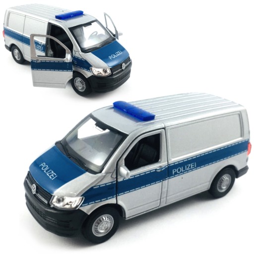 VW TRANSPORTER T6 VAN POLICJA MODEL METAL WELLY 1: