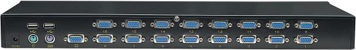 Intellinet 16-Port Rackmount KVM Switch Combo USB