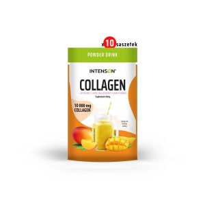 10x INTENSON KOLAGEN + KWAS HIALURONOWY + WITAMINA C do picia o smaku mango