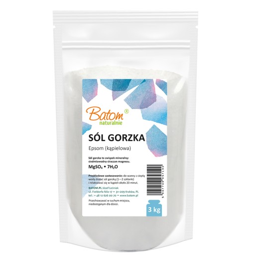 SÓL GORZKA EPSOM DO KĄPIELI 3KG