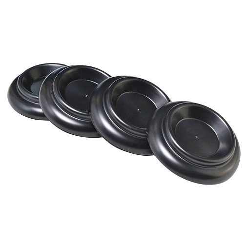 4pcs Black Round Plastic Upright Piano Caster Cup Feet Pad Piano