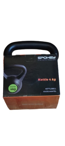 Kettlebelle Spokey 4 kg czarno zielony