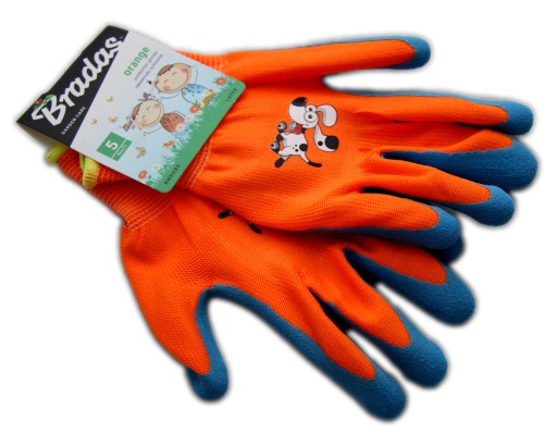 Rękawice ochronne DZIECIĘCE ORANGE roz. 5 BRADAS