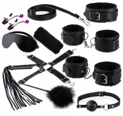 12 ELEMENTOWY Super Mocny Zestaw BDSM DLA PAR