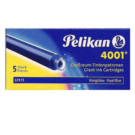 NABOJE PIÓRA PELIKAN ATRAMENTOWE DŁUGIE NIEBIESKIE