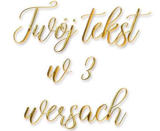 Naklejka Twój tekst napis CHROM ZŁOTA SREBRNA