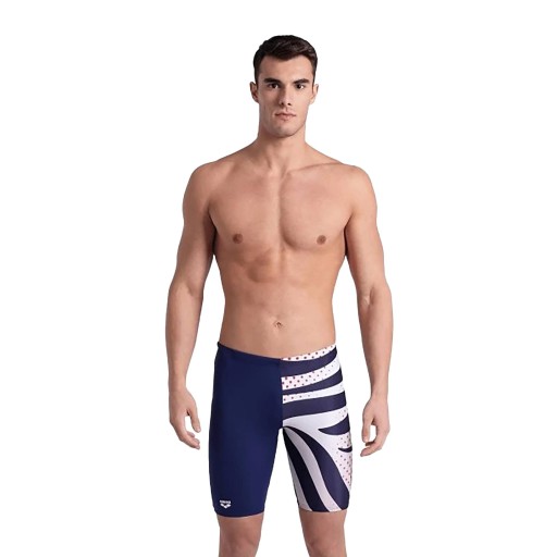 Jammery kąpielowe męskie arena Multi Stripes navy/white multi 85