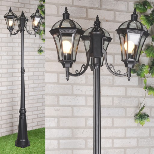 LAMPA OGRODOWA LATARNIA CZARNA CAPELLA F3
