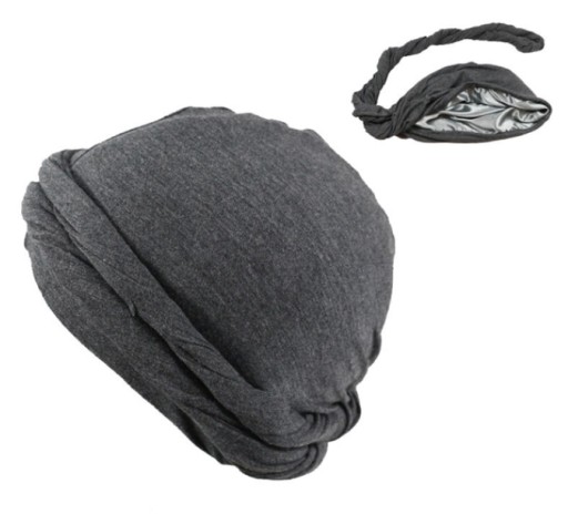Turban męski chusta na głowę męska M grafit