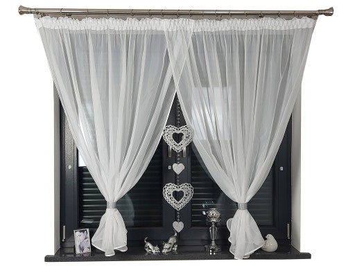 FIRANA GOTOWA Z ZAWIESZKĄ AŻUR GIRLANDA GLAMOUR 400x145 SERCA SREBRNE .21