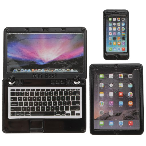 Miniaturowy model komputera zabawkowego laptopa