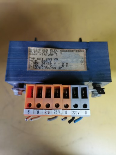 Transformator 230V 26V 29V 6,2V 263VA