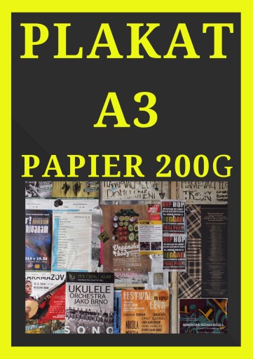 DRUK PLAKAT A3 KREDA 200G od 1szt
