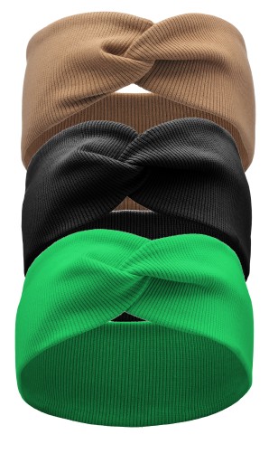 ZESTAW 3szt!!! Opaska prążek 38-40 XS turban