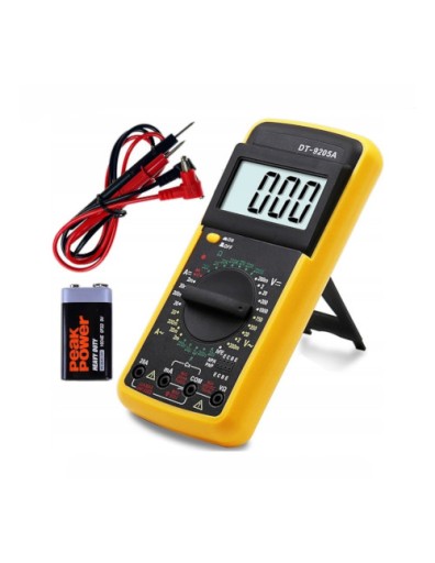 MIERNIK CYFROWY LCD MULTIMETR Z OBUDOWĄ DŹWIĘKOWY