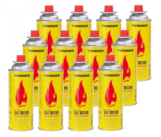 GAZ NABÓJ KARTUSZ 400ML do KUCHENKI PALNIKA x12