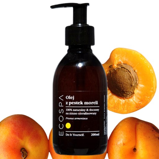NATURALNY OLEJ Z PESTEK MORELI ZIMNOTŁOCZONY DO MASAŻU CIAŁA 200 ML ECOSPA