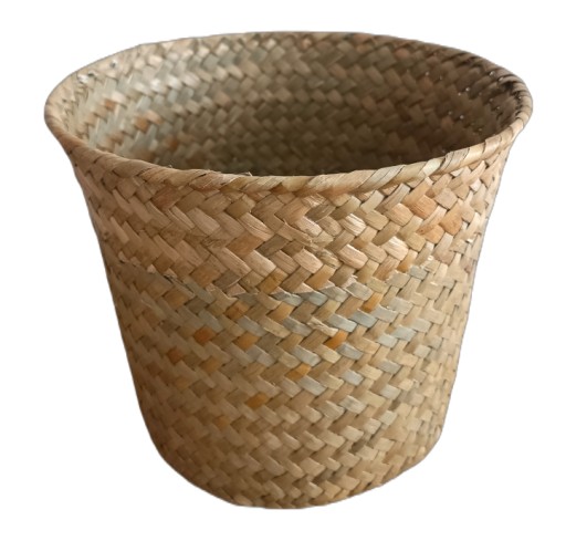 PLECIONY KOSZYK FLOWER BOX OSŁONKA BOHO NATURALNY