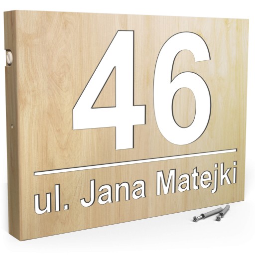DUŻA TABLICZKA ADRESOWA Numer Domu 40x30 DYSTANSE