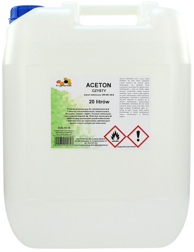 ACETON CZYSTY TECHNICZNY NAJWYŻSZA JAKOŚĆ 20L