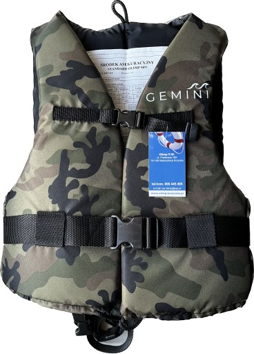 Kamizelka Wędkarska Moro GEMINI 40-50kg Kapok na Ryby Ponton SUP Kajak - CE