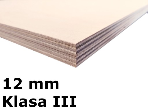 SKLEJKA 12MM FORMATKA DO LASERA CNC- 30x30 CM KL 3