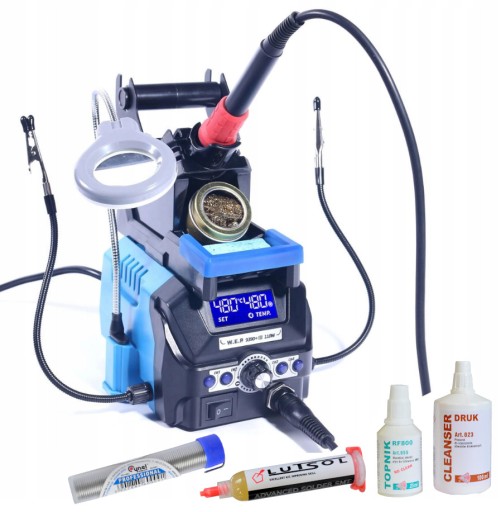 Stacja lutownicza WEP 939D+III max 220W +Cyna Cleanser Flux 223