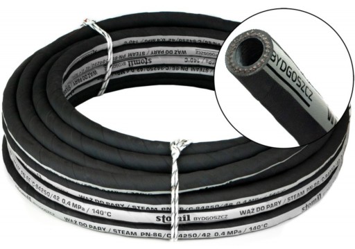 Wąż gumowy do pary nasyconej 140C 0.4 MPa średnica 16mm 2metry