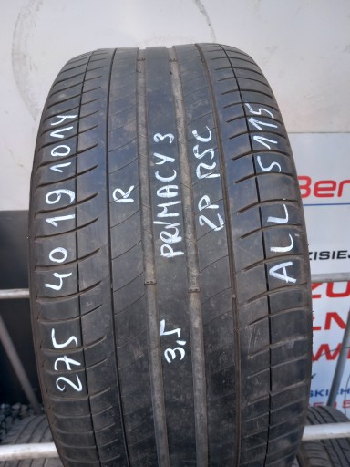 1x OPONA 275/40R19 101Y MICHELIN PRIMACY 3 ZP RSC