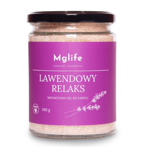 Lawendowa sól do kąpieli 540 g magnezowa sól epsom