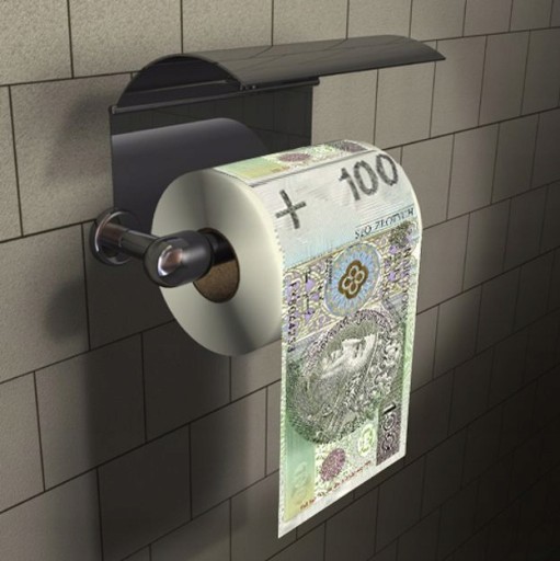 PAPIER TOALETOWY XL 100 ZŁ STÓWKA STÓWA BANKNOT