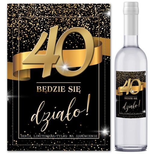 Etykiety Naklejki na butelki wódkę 40 10szt ET6