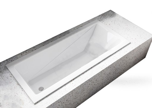 wanna prostokątna modern SLIM 160x70 akryl Besco