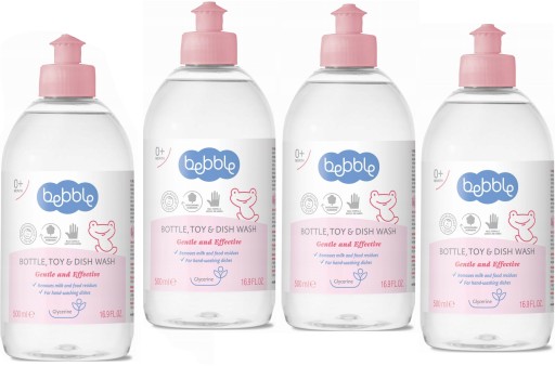 BEBBLE PŁYN DO MYCIA BUTELEK SMOCZKÓW 4x500ml 4PAK