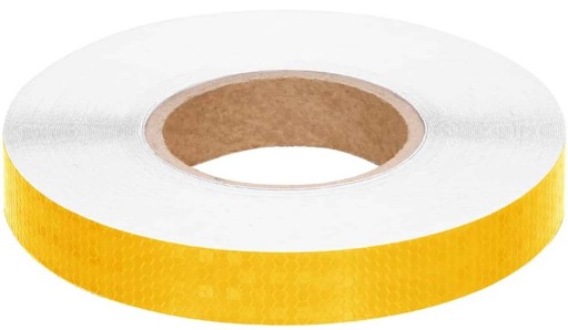 TAŚMA ODBLASKOWA PRZYKLEJANA ŻÓŁTA PLASTER MIODU