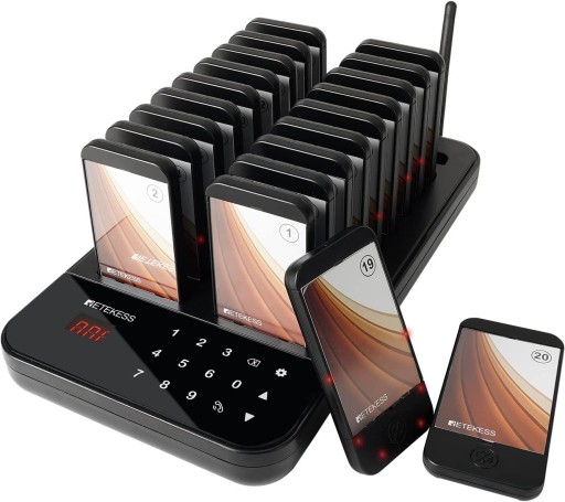 Retekess TD173 System Pagera w Restauracji, 500m, 7 Trybów, 20 Pagerów