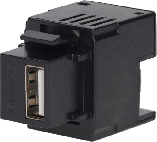 Moduł Keystone Ładowarka USB-A 5V/2A czarny