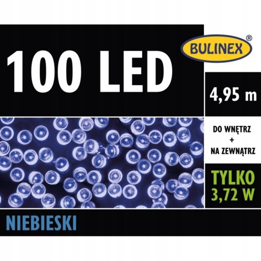 Lampki choinkowe Bulinex 100l niebieskie 13-116