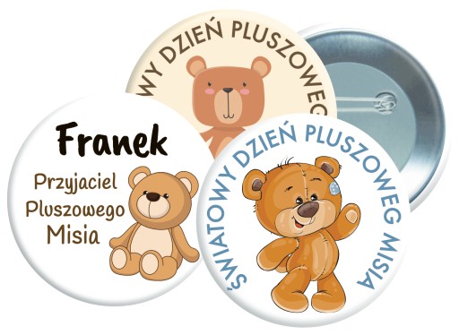 Przypinki dzień pluszowego misia przypinka button