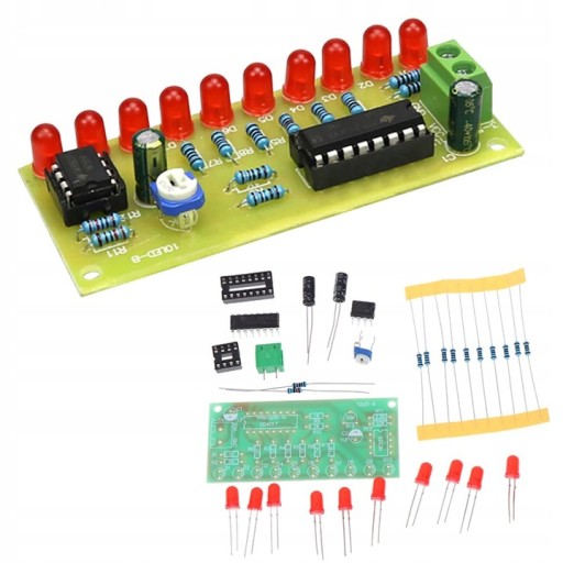Moduł pływające światło LED NE555 nauka lutowania DIY