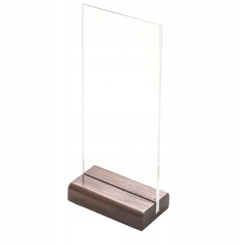Stojak z plexi DREWNO 1/3 A4 pion/poziom, Menu