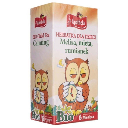 HERBATKA DLA DZIECI - MELISA, MIĘTA I RUMIANEK PO 6 MIESIĄCU BIO (20 x 1,5