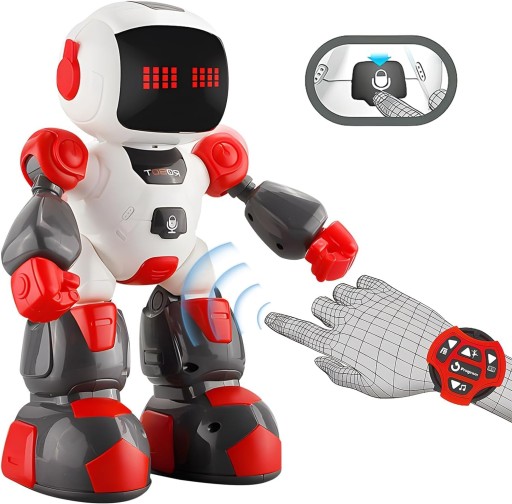 ROBOT ZDALNIE STEROWANY ŚWIATŁO DŹWIĘK CHODZI ŚWIECI