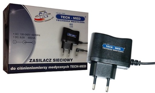 ORYGINALNY ZASILACZ DO CIŚNIENIOMIERZY TECH-MED