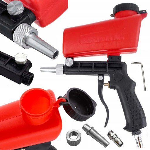 PIASKARKA PISTOLET PIASKOWANIA SODOWANIA ZBIORNIK