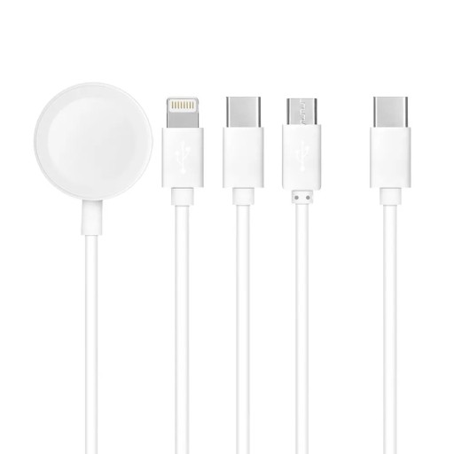 Kabel Typ C 4w1 do iPhone Lightning 8-pin + Typ C + Micro + Apple Watch 3W