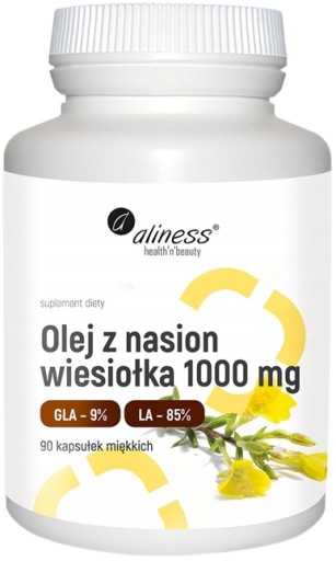 Aliness OLEJ Z NASION WIESIOŁKA wiesiołek 1000 mg 90 kaps. Bóle reumatyczne