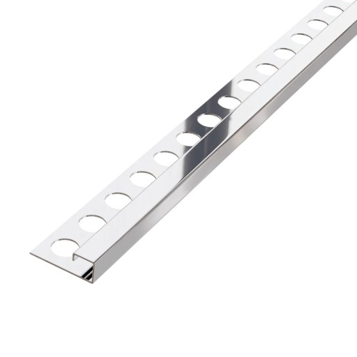 Listwa kwadratowa ozdobna srebrny poler 10,5mm